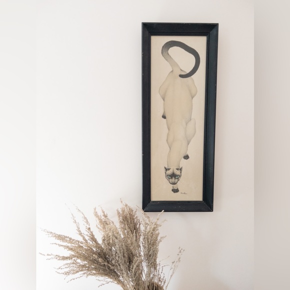 Art Vintage Siamese Cat Wall Art Poshmark